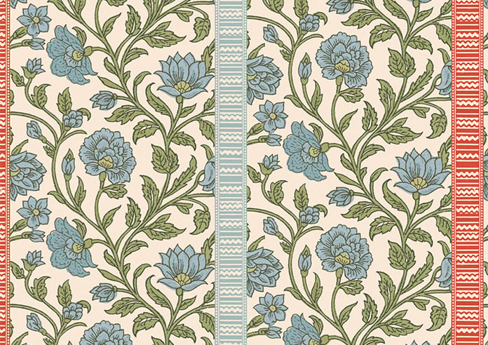Petal & Block Latika Stripe, Neem - Twist&Fit Roman Blind - Image 8